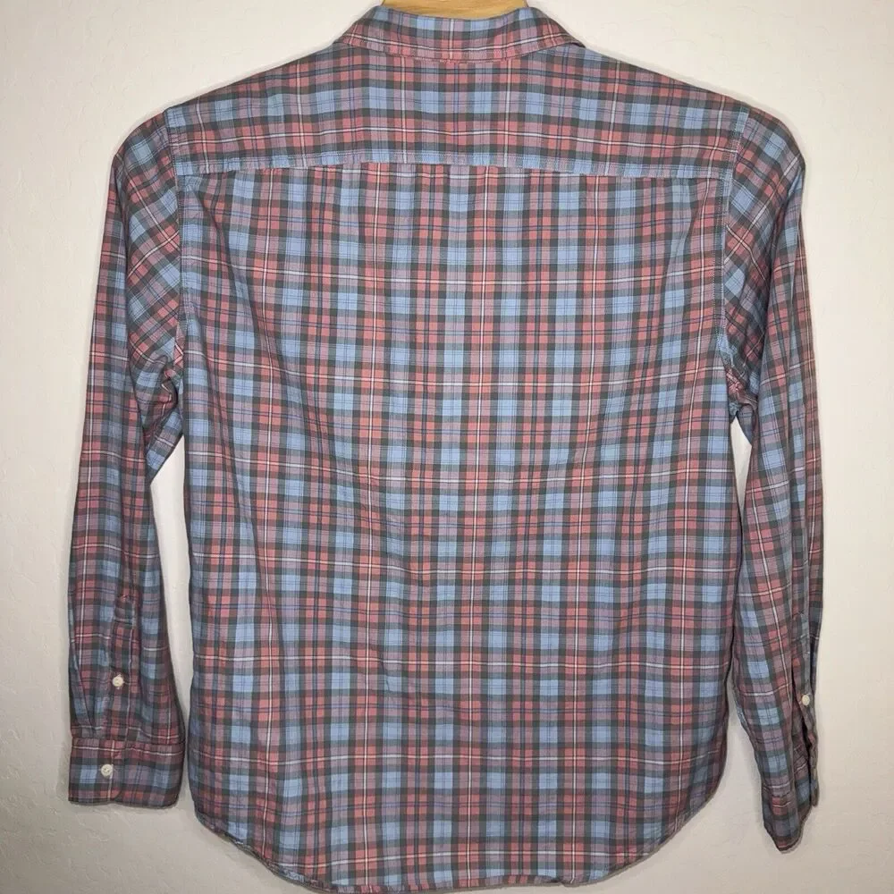 Faherty The Movement Shirt Mens Blue Summer Rose Plaid Button Up Light Size XXL - Picture 2 of 4